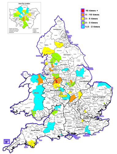 Cumberbatch Density UK 2001