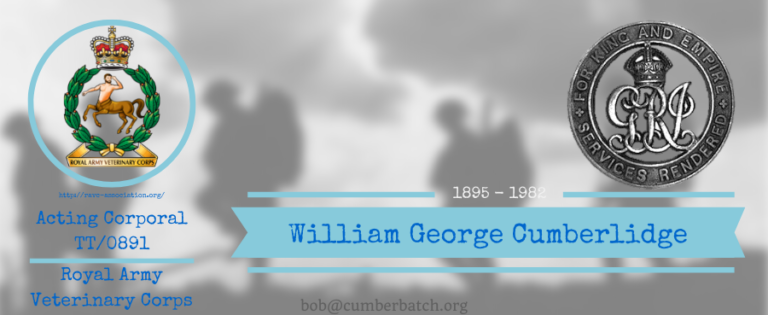 William George Cumberlidge Corp Royal Army Veterinary Corps