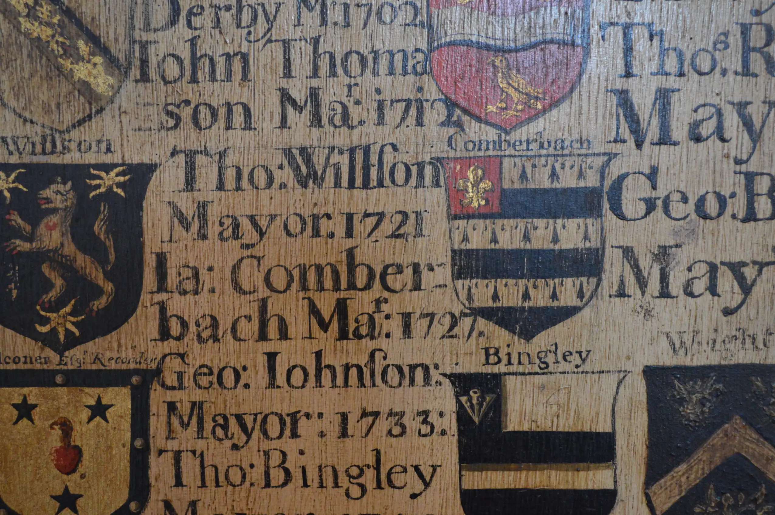 Cumberbatch Family History - Coat of Arms of James Comberbach Mayor of Chester 1727